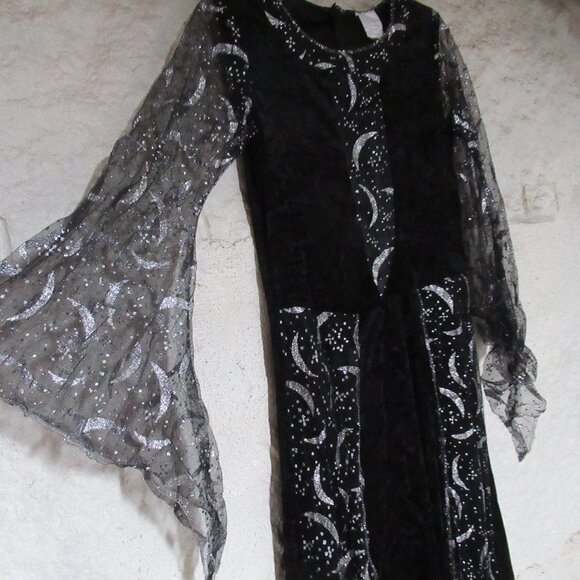 Crushed Velvet Moon Witch Costume Gown Sz S/M - Picture 1 of 8